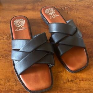 Vince Camuto Northala Woven leather slide sandal